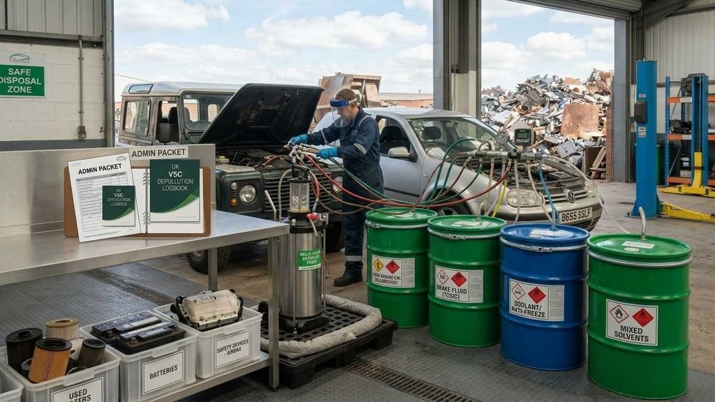 Hazardous Fluids and Materials Are Removed